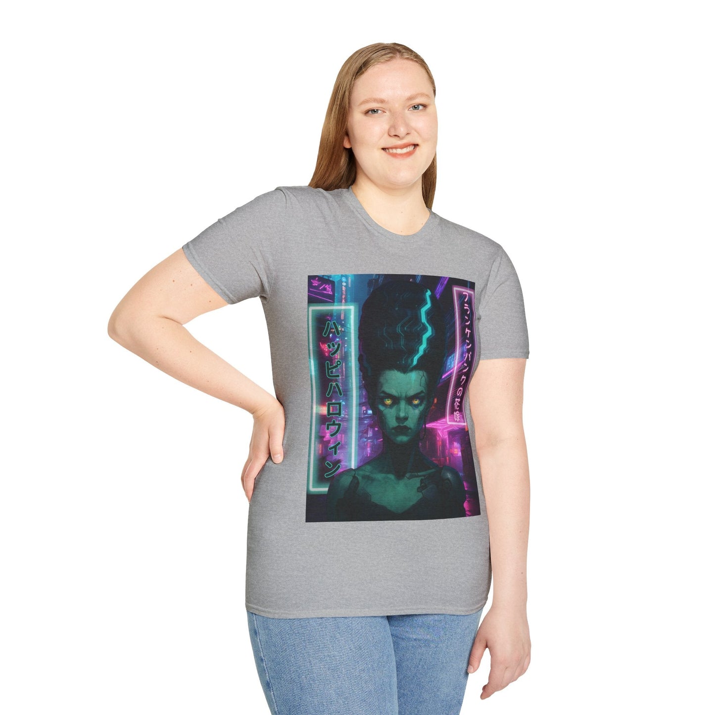 Bride of Frankenpunk LTcolors Unisex T-Shirt by CreepyCrafts.boo – cypherpunkgear.com | Cypherpunk Merch