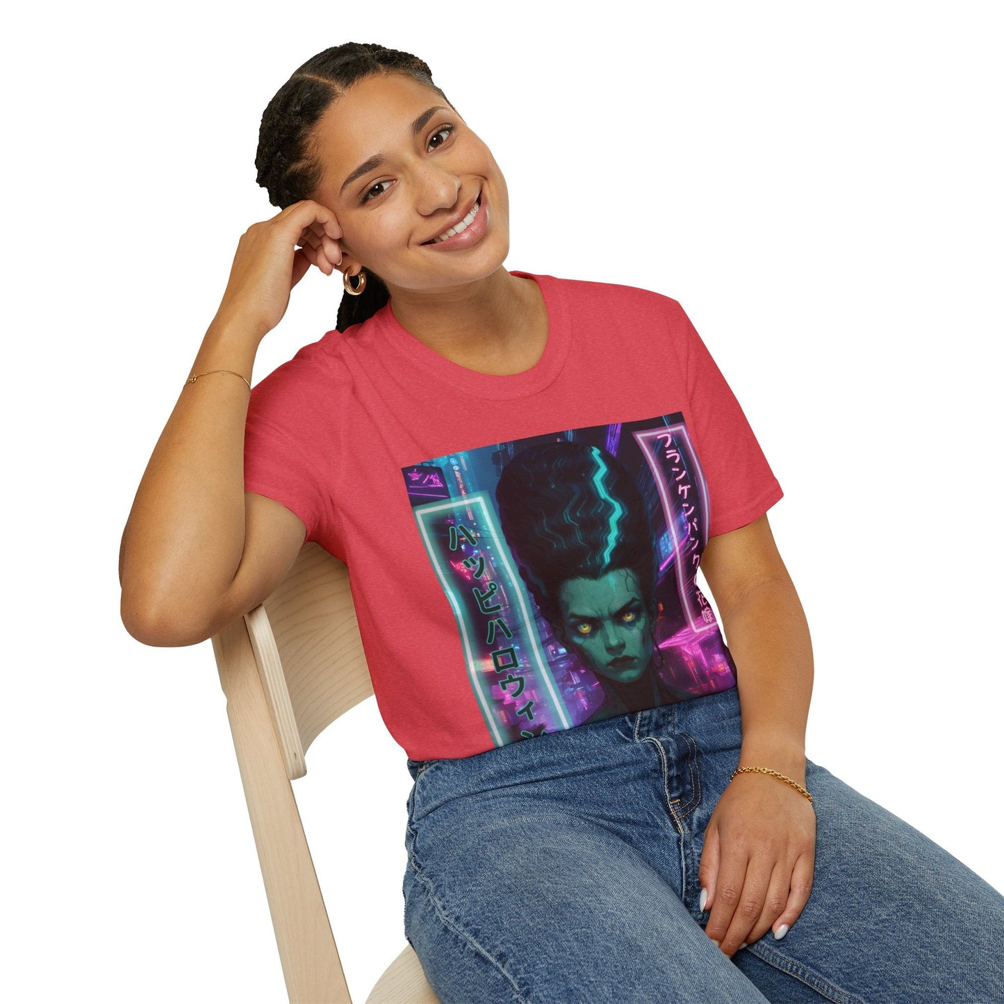 Bride of Frankenpunk LTcolors Unisex T-Shirt by CreepyCrafts.boo – cypherpunkgear.com | Cypherpunk Merch