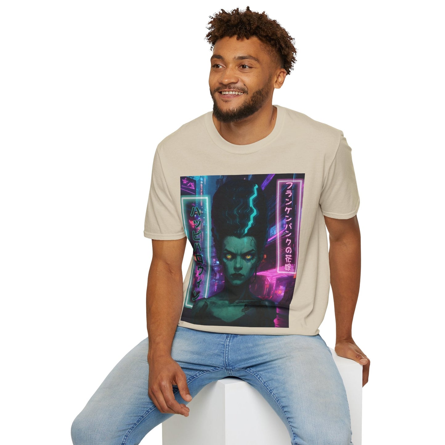 Bride of Frankenpunk LTcolors Unisex T-Shirt by CreepyCrafts.boo – cypherpunkgear.com | Cypherpunk Merch