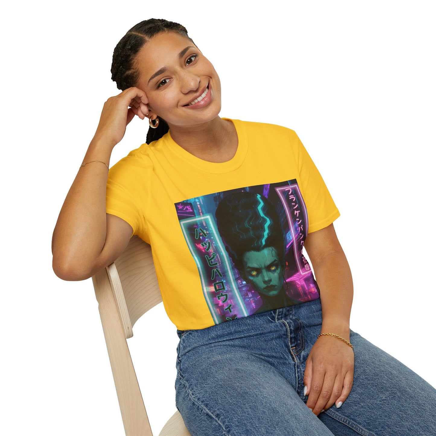Bride of Frankenpunk LTcolors Unisex T-Shirt by CreepyCrafts.boo – cypherpunkgear.com | Cypherpunk Merch