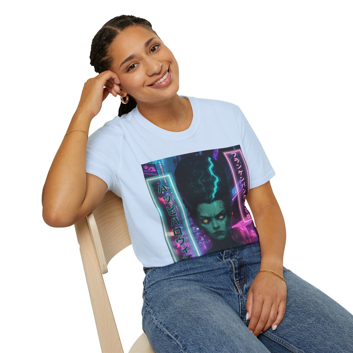 Bride of Frankenpunk LTcolors Unisex T-Shirt by CreepyCrafts.boo – cypherpunkgear.com | Cypherpunk Merch