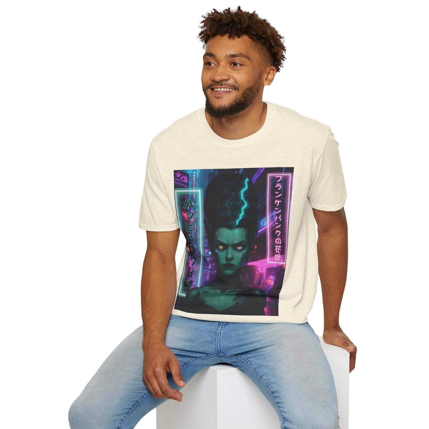 Bride of Frankenpunk LTcolors Unisex T-Shirt by CreepyCrafts.boo – cypherpunkgear.com | Cypherpunk Merch