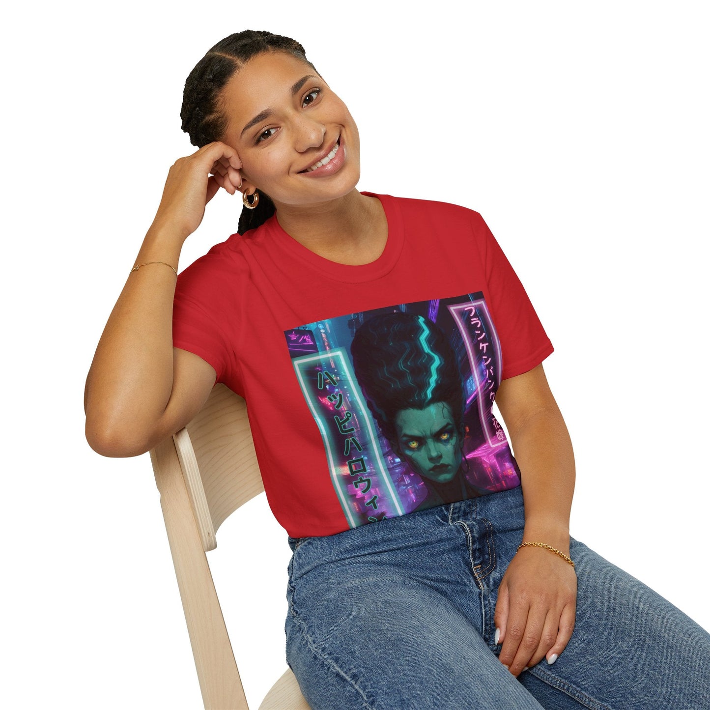 Bride of Frankenpunk LTcolors Unisex T-Shirt by CreepyCrafts.boo – cypherpunkgear.com | Cypherpunk Merch