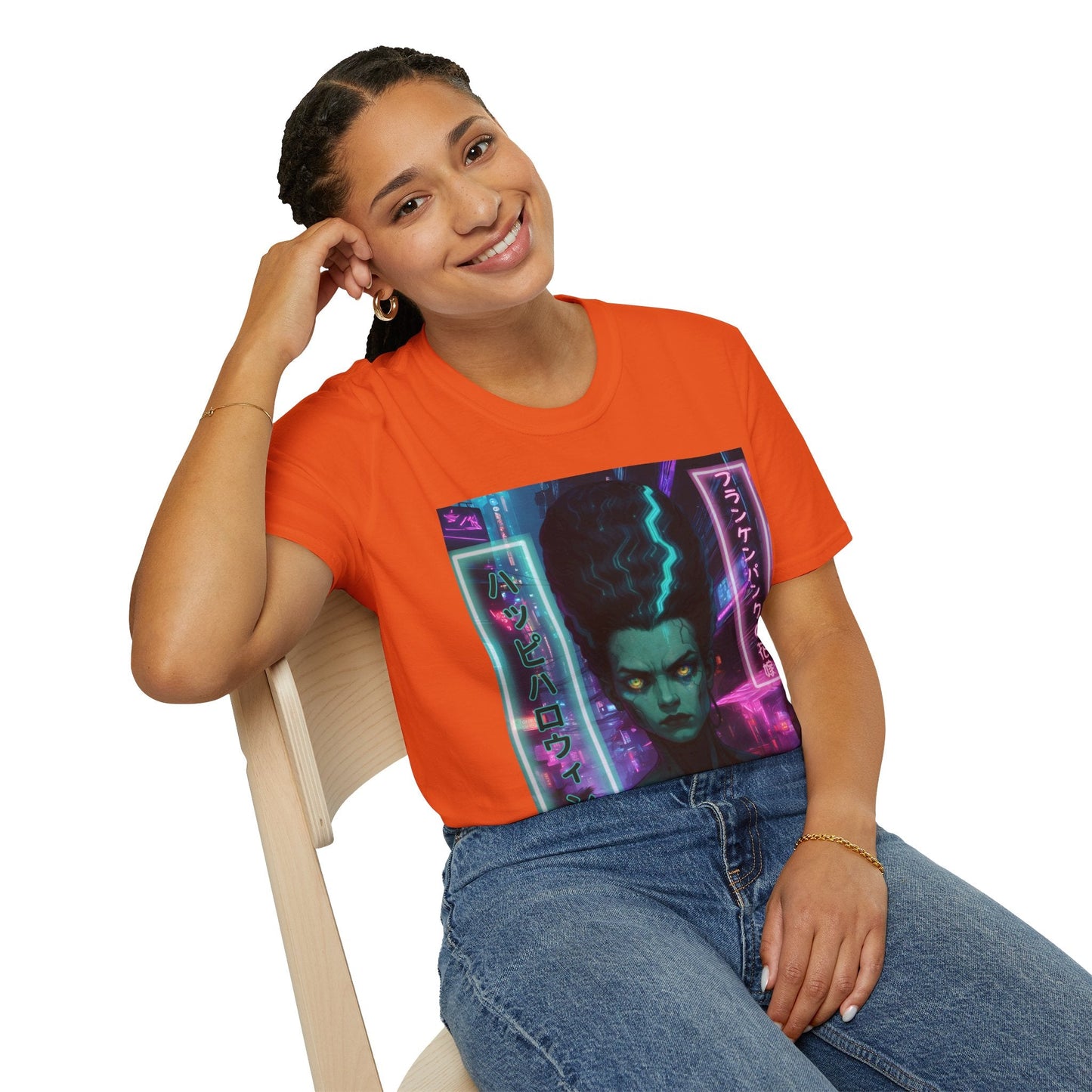 Bride of Frankenpunk LTcolors Unisex T-Shirt by CreepyCrafts.boo – cypherpunkgear.com | Cypherpunk Merch