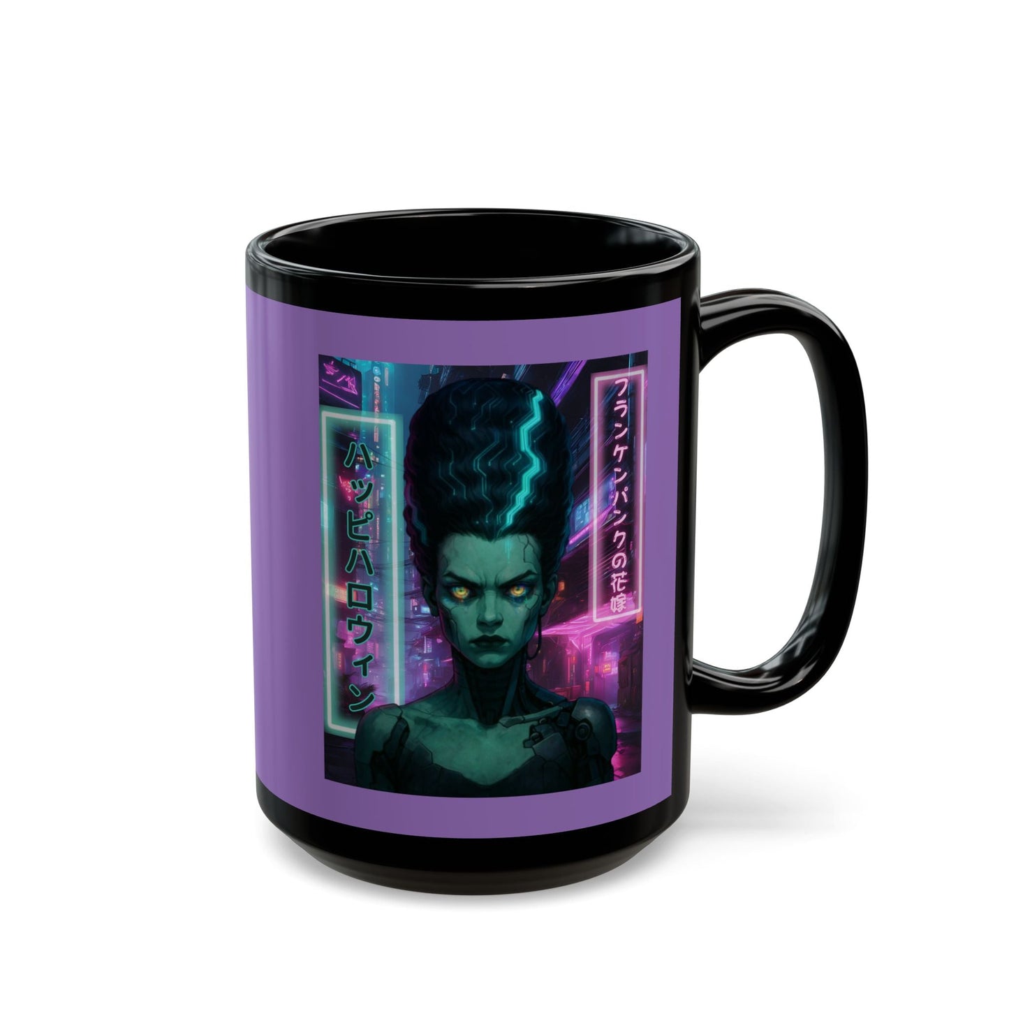 Bride of Frankenpunk Purple Mug by CreepyCrafts.boo – cypherpunkgear.com | Cypherpunk Merch
