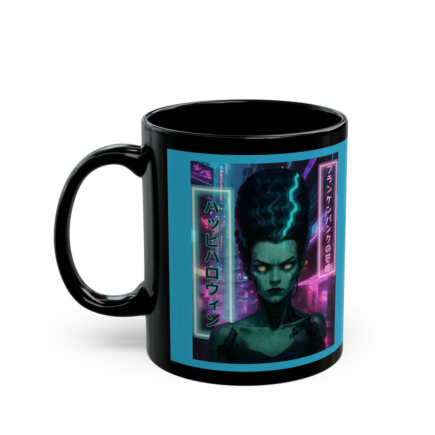 Bride of Frankenpunk Turquoise Mug by CreepyCrafts.boo – cypherpunkgear.com | Cypherpunk Merch