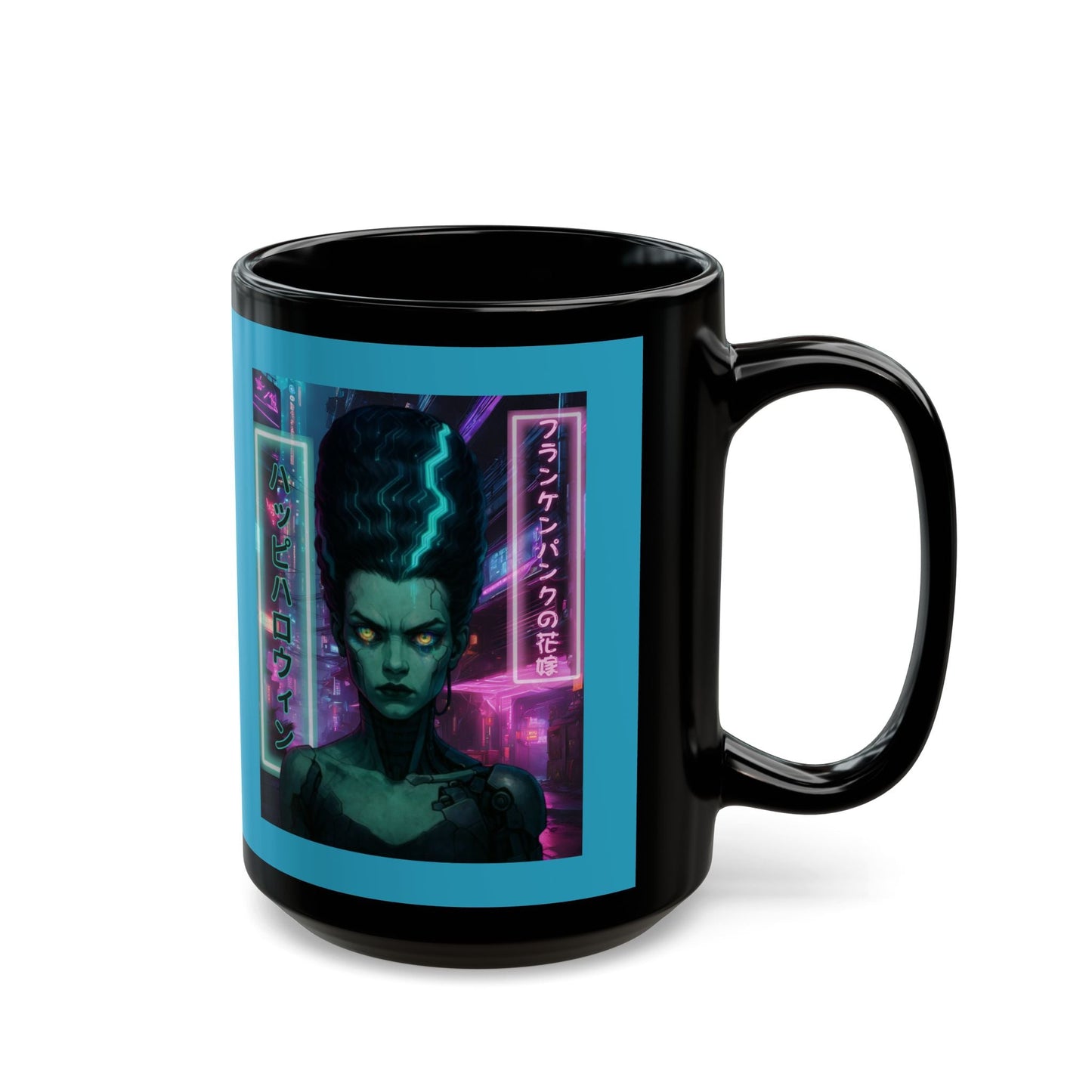 Bride of Frankenpunk Turquoise Mug by CreepyCrafts.boo – cypherpunkgear.com | Cypherpunk Merch