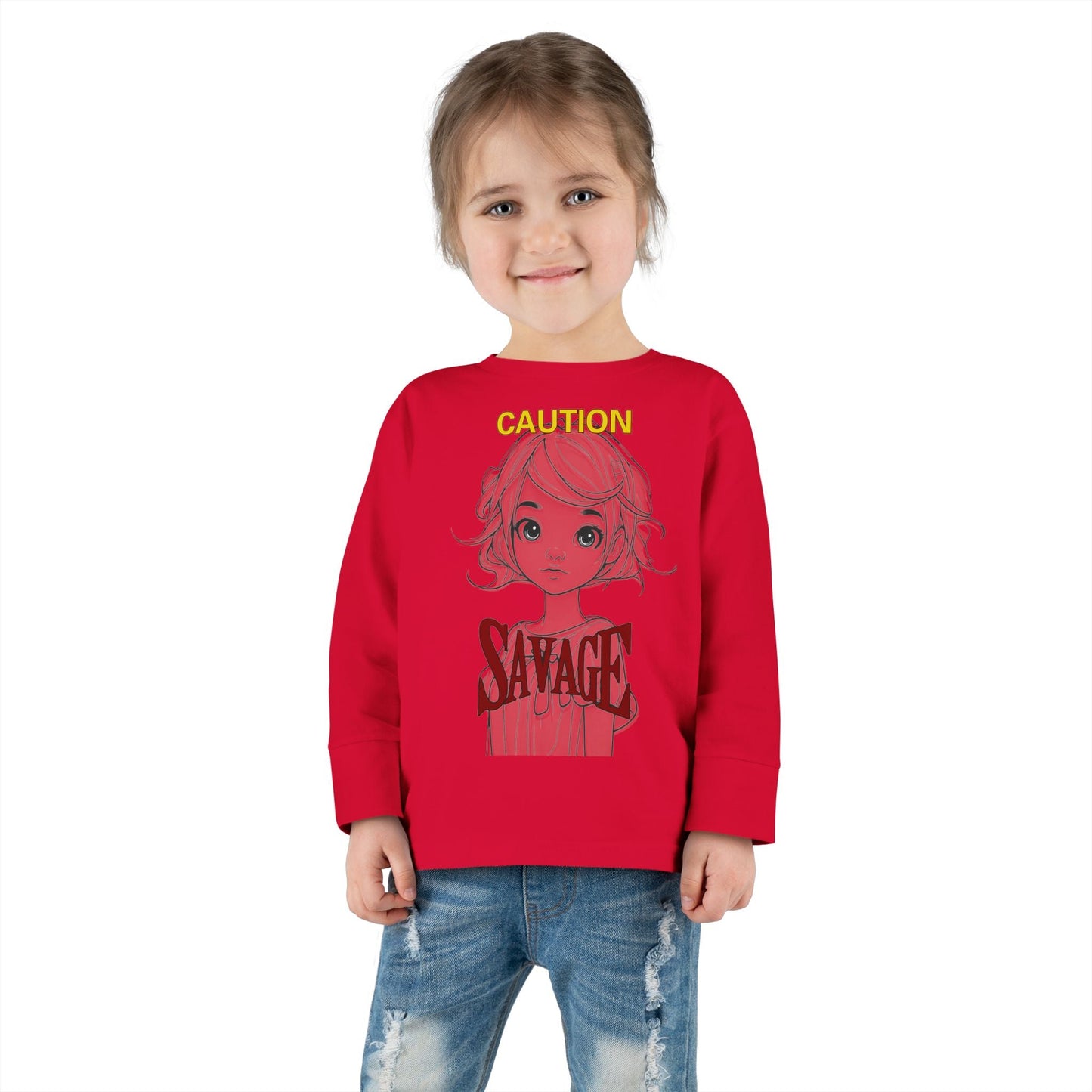 Caution: Tiny but Savage Toddler Long Sleeve Tee by cypherpunkgear.com – cypherpunkgear.com | Cypherpunk Merch