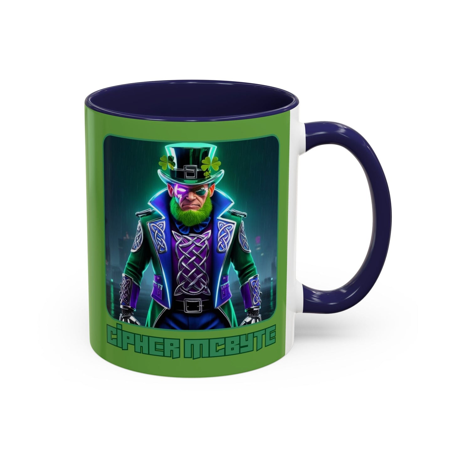 Cipher McByte Accent Mug by cypherpunkgear – cypherpunkgear.com | Cypherpunk Merch