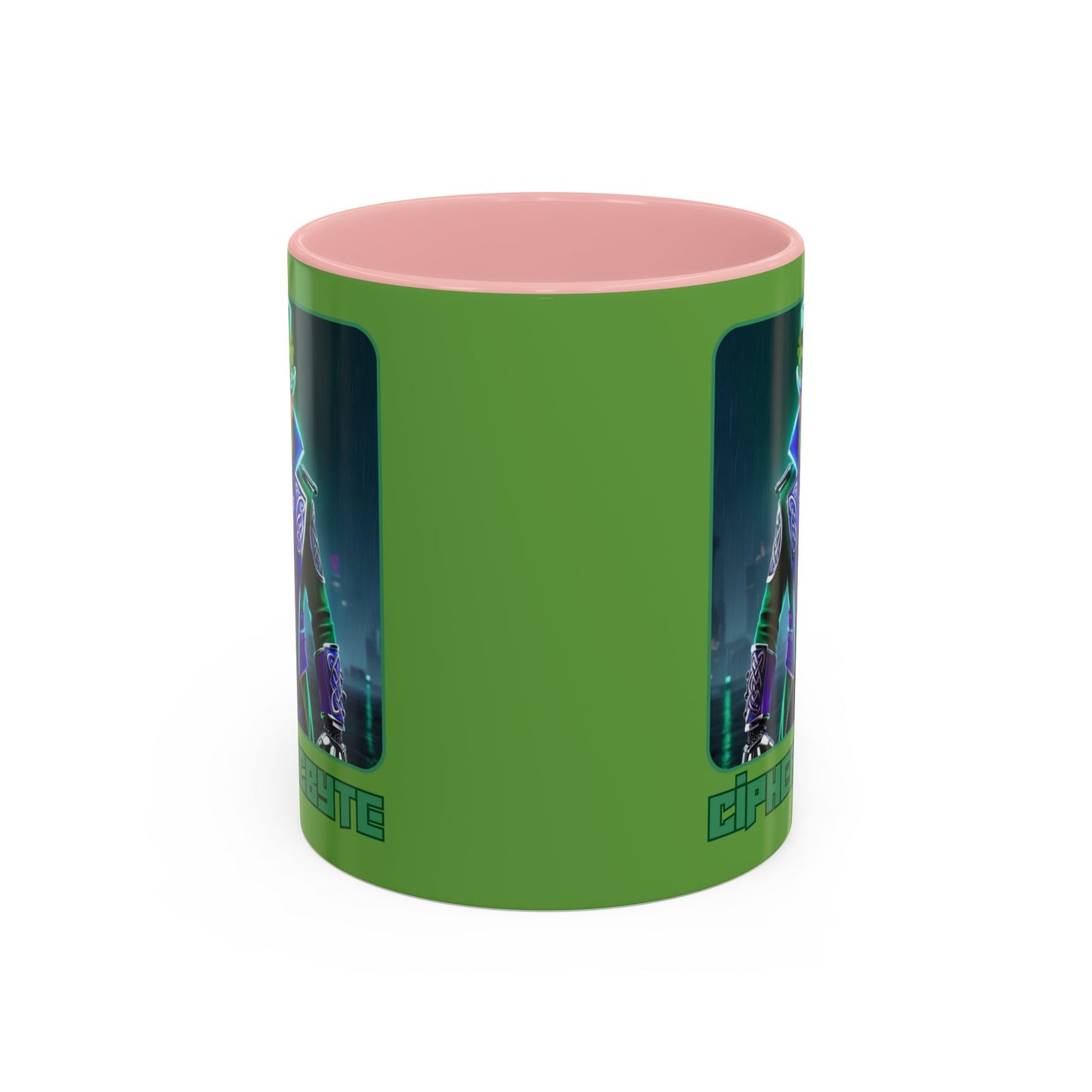Cipher McByte Accent Mug by cypherpunkgear – cypherpunkgear.com | Cypherpunk Merch