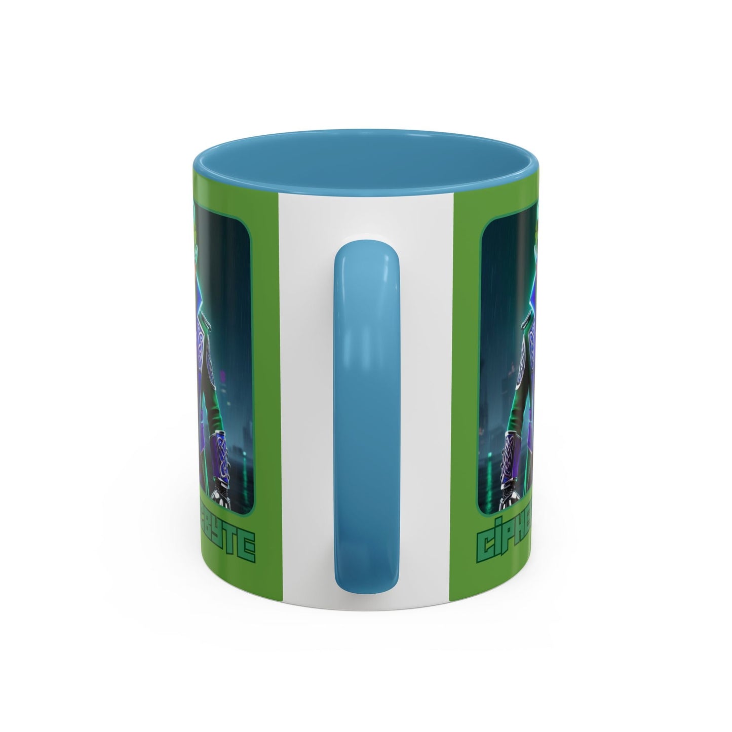 Cipher McByte Accent Mug by cypherpunkgear – cypherpunkgear.com | Cypherpunk Merch