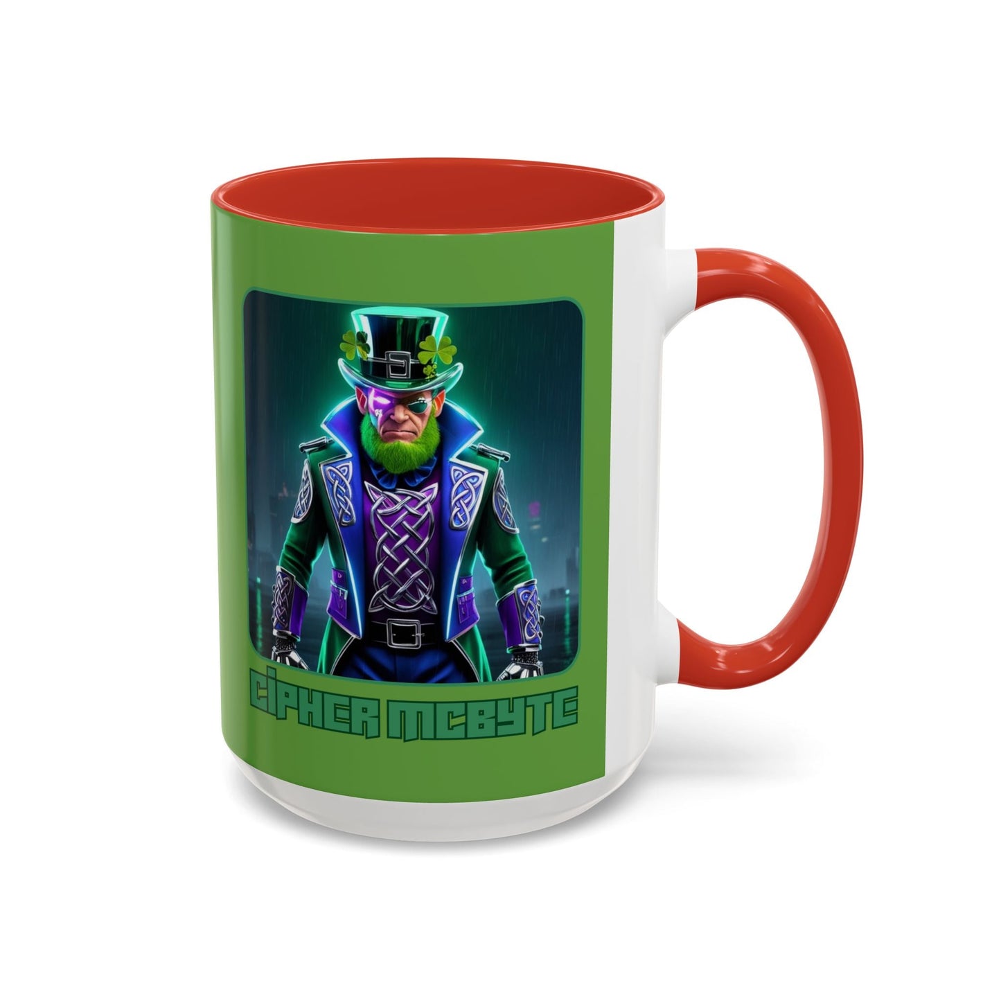 Cipher McByte Accent Mug by cypherpunkgear – cypherpunkgear.com | Cypherpunk Merch