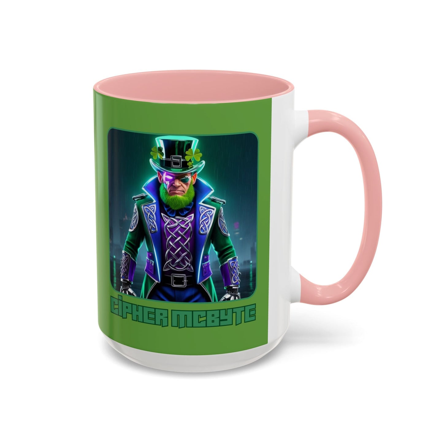 Cipher McByte Accent Mug by cypherpunkgear – cypherpunkgear.com | Cypherpunk Merch