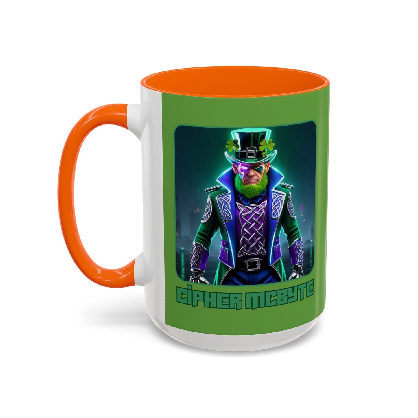 Cipher McByte Accent Mug by cypherpunkgear – cypherpunkgear.com | Cypherpunk Merch