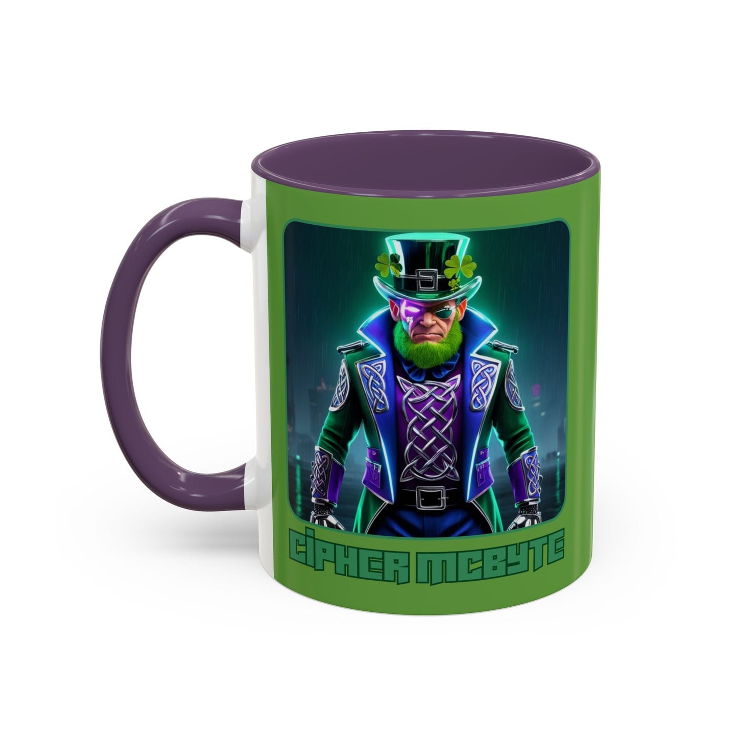 Cipher McByte Accent Mug by cypherpunkgear – cypherpunkgear.com | Cypherpunk Merch