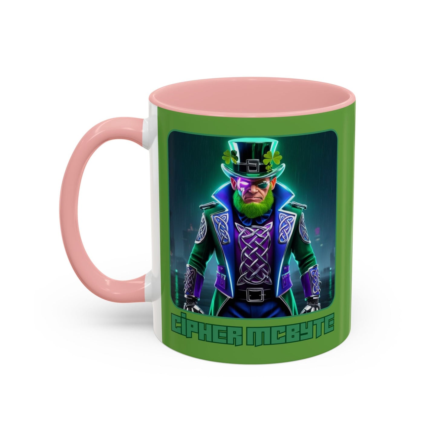 Cipher McByte Accent Mug by cypherpunkgear – cypherpunkgear.com | Cypherpunk Merch