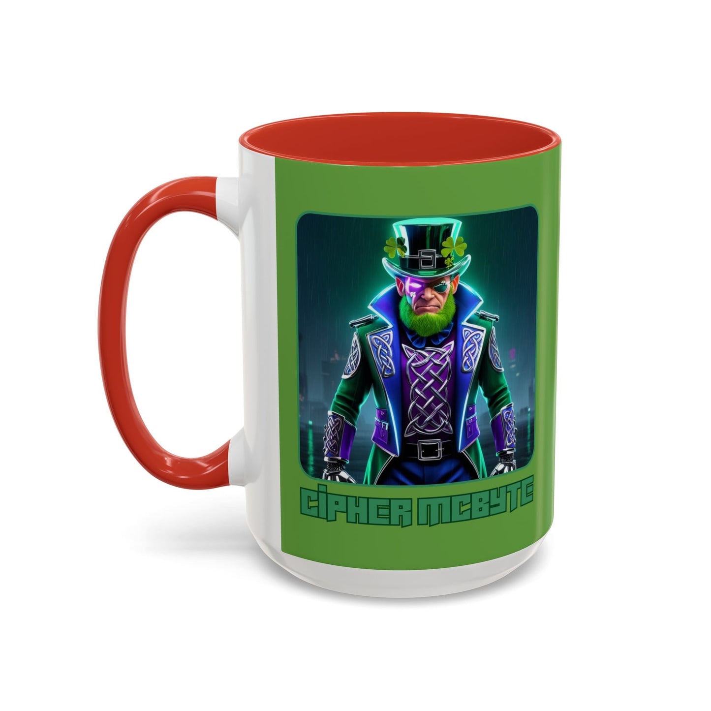 Cipher McByte Accent Mug by cypherpunkgear – cypherpunkgear.com | Cypherpunk Merch