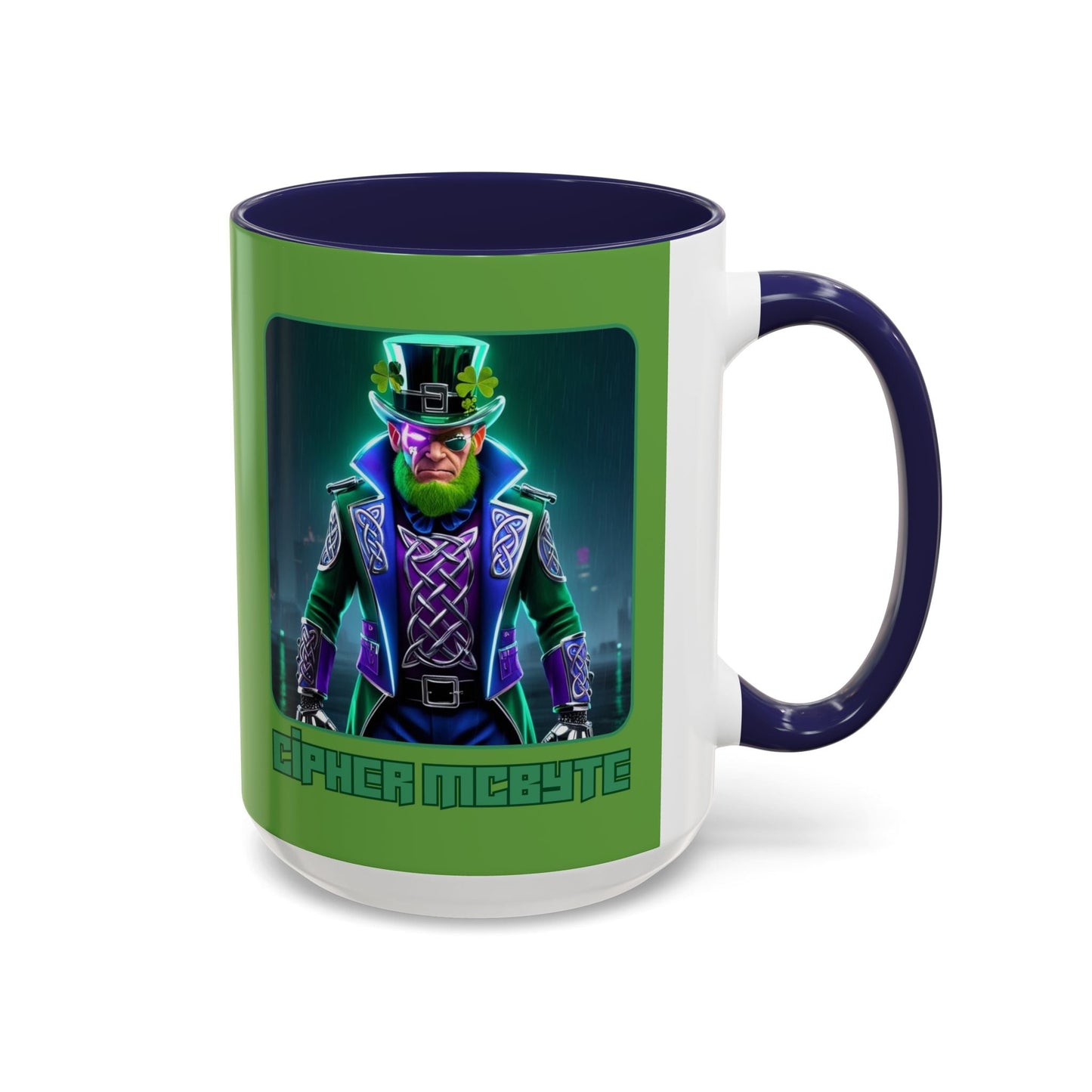 Cipher McByte Accent Mug by cypherpunkgear – cypherpunkgear.com | Cypherpunk Merch
