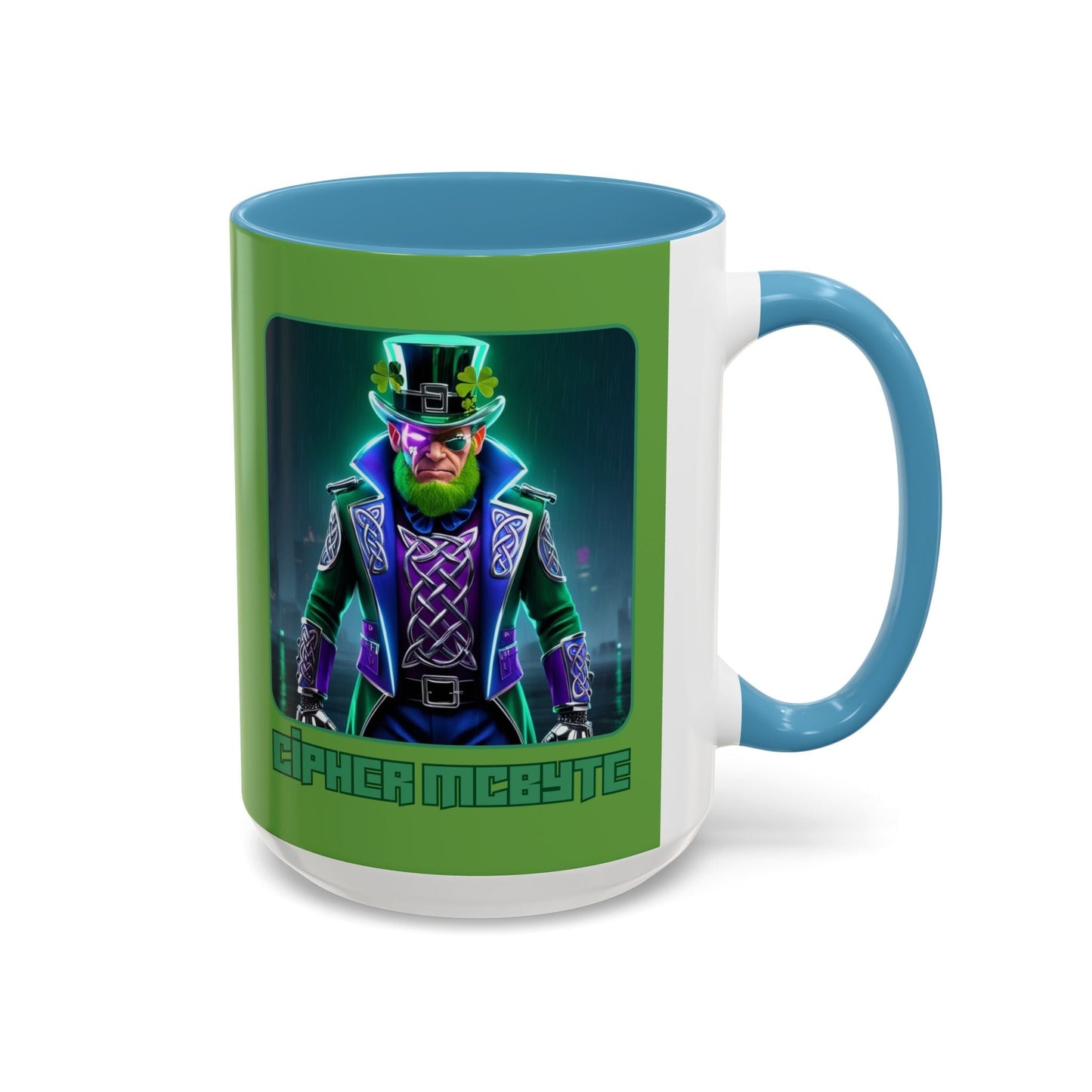 Cipher McByte Accent Mug by cypherpunkgear – cypherpunkgear.com | Cypherpunk Merch