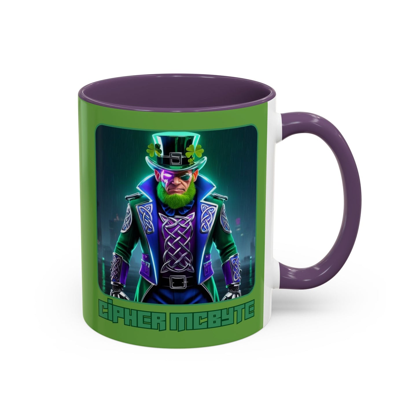 Cipher McByte Accent Mug by cypherpunkgear – cypherpunkgear.com | Cypherpunk Merch