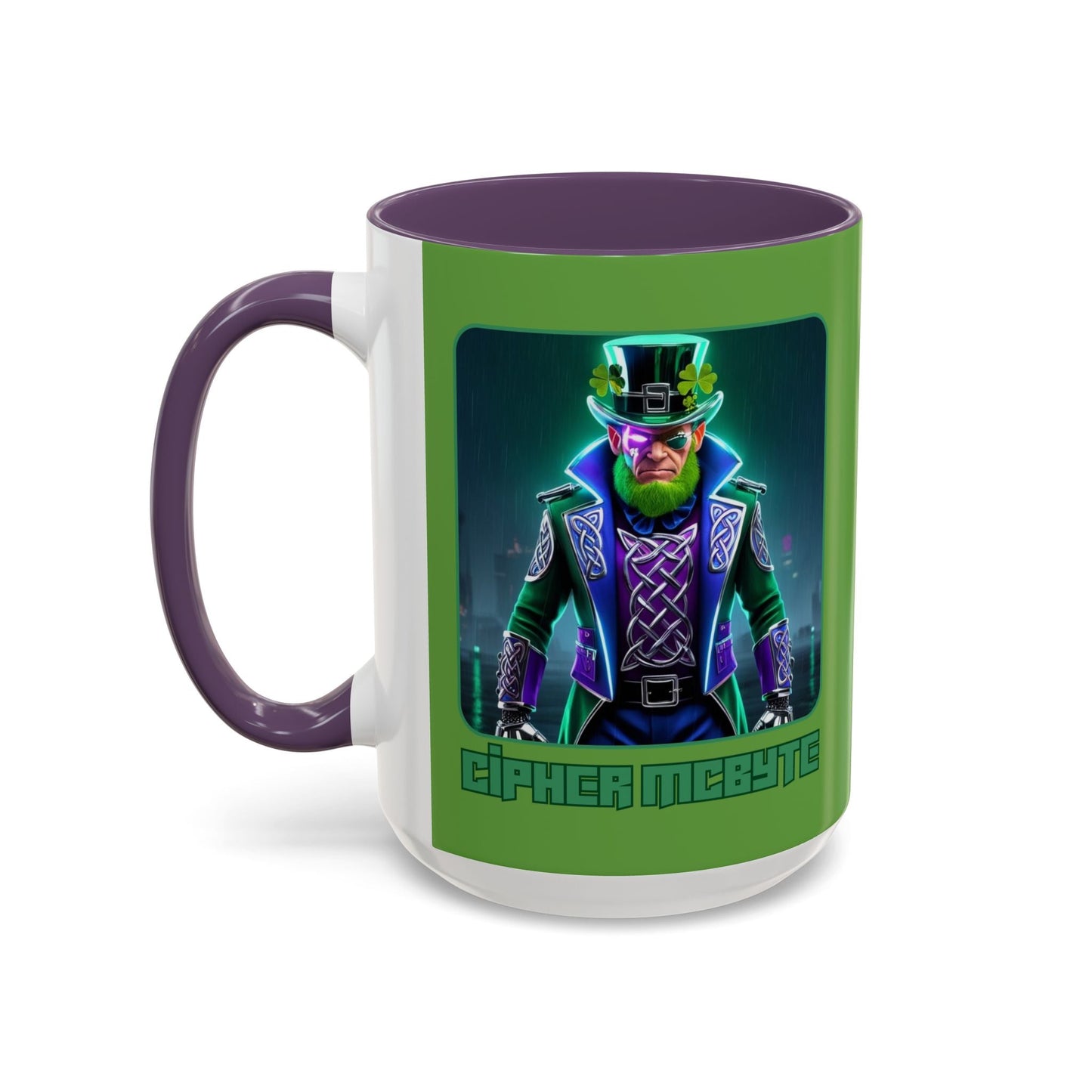 Cipher McByte Accent Mug by cypherpunkgear – cypherpunkgear.com | Cypherpunk Merch