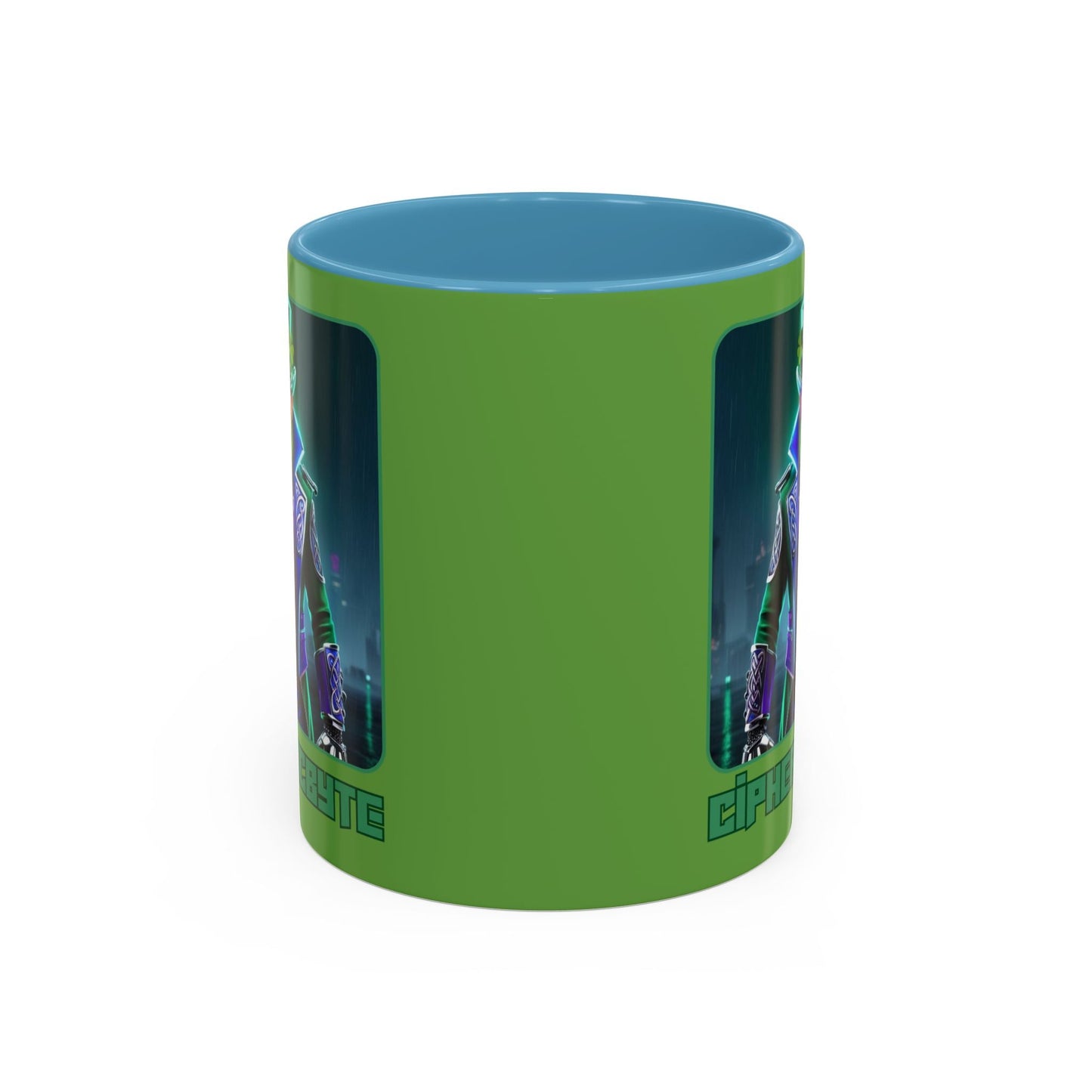 Cipher McByte Accent Mug by cypherpunkgear – cypherpunkgear.com | Cypherpunk Merch