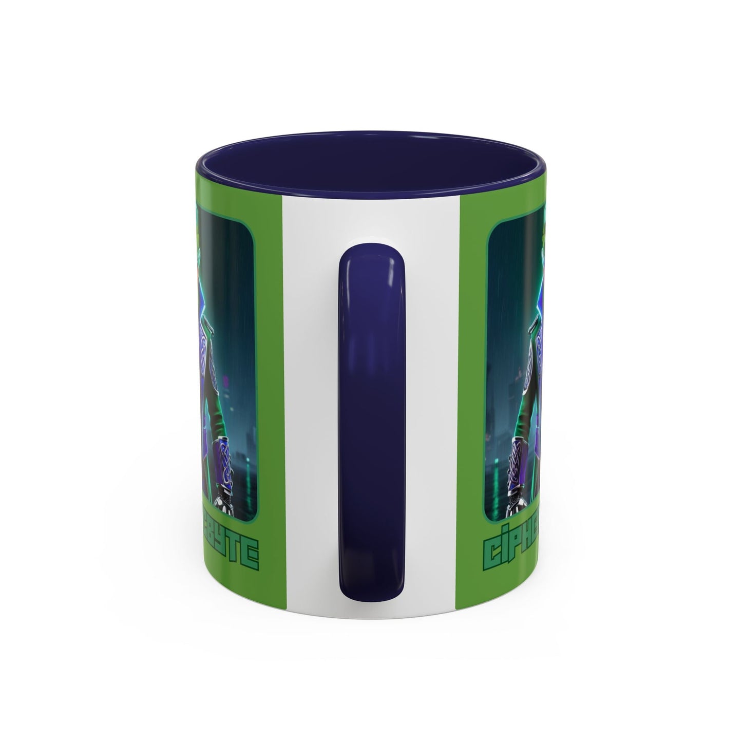 Cipher McByte Accent Mug by cypherpunkgear – cypherpunkgear.com | Cypherpunk Merch