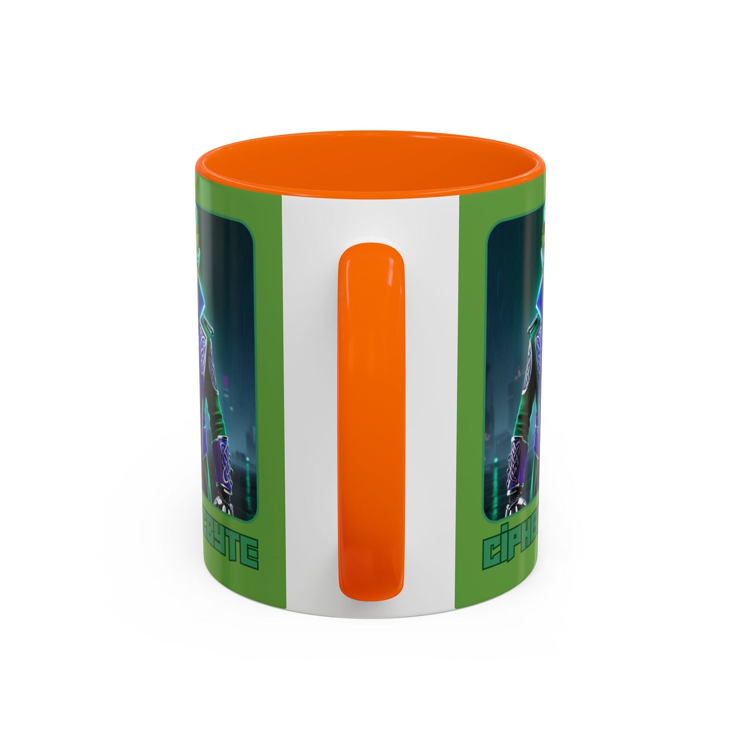 Cipher McByte Accent Mug by cypherpunkgear – cypherpunkgear.com | Cypherpunk Merch