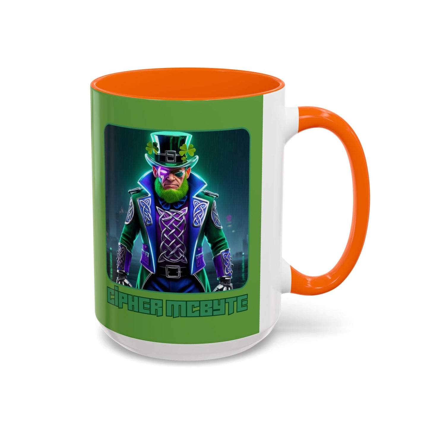 Cipher McByte Accent Mug by cypherpunkgear – cypherpunkgear.com | Cypherpunk Merch