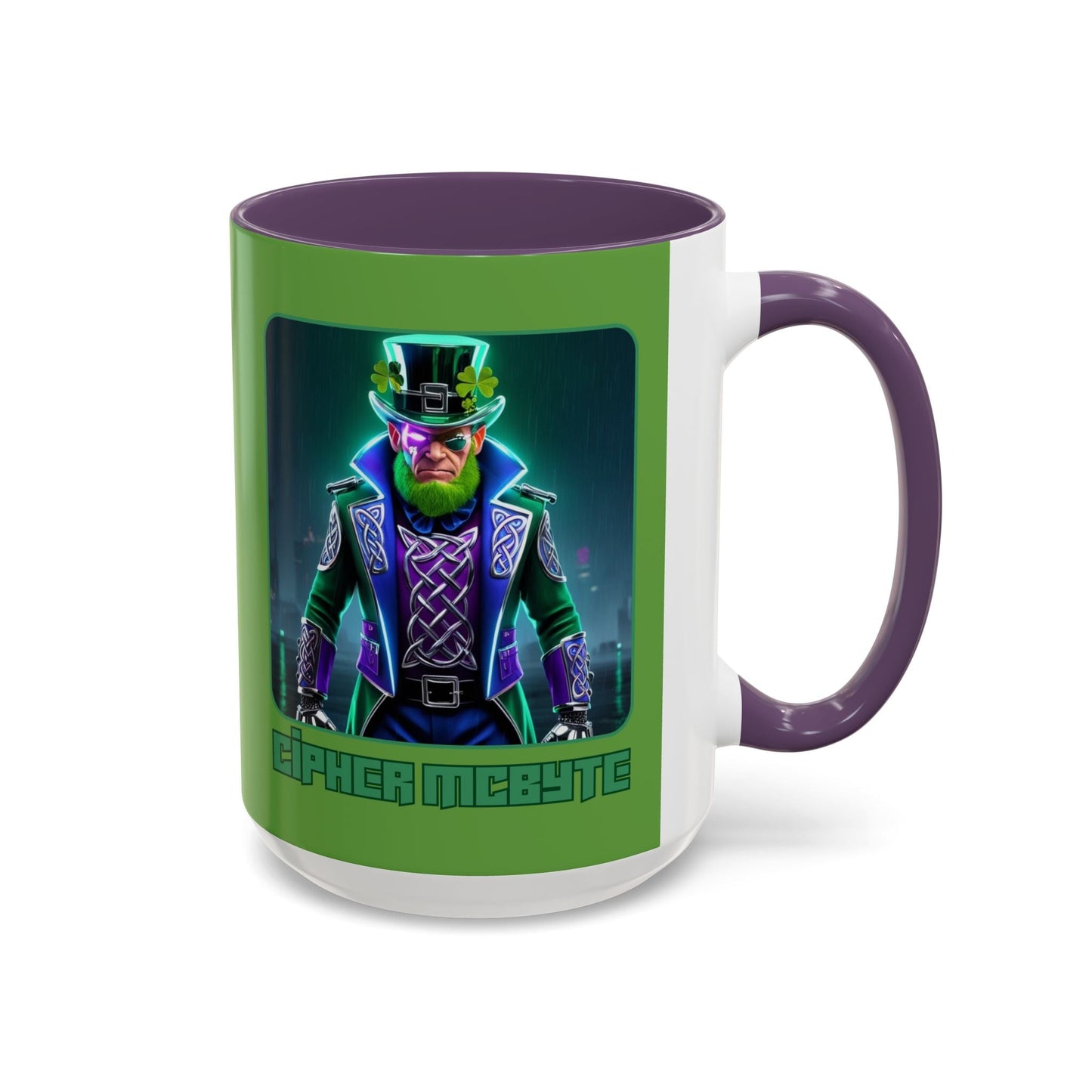 Cipher McByte Accent Mug by cypherpunkgear – cypherpunkgear.com | Cypherpunk Merch