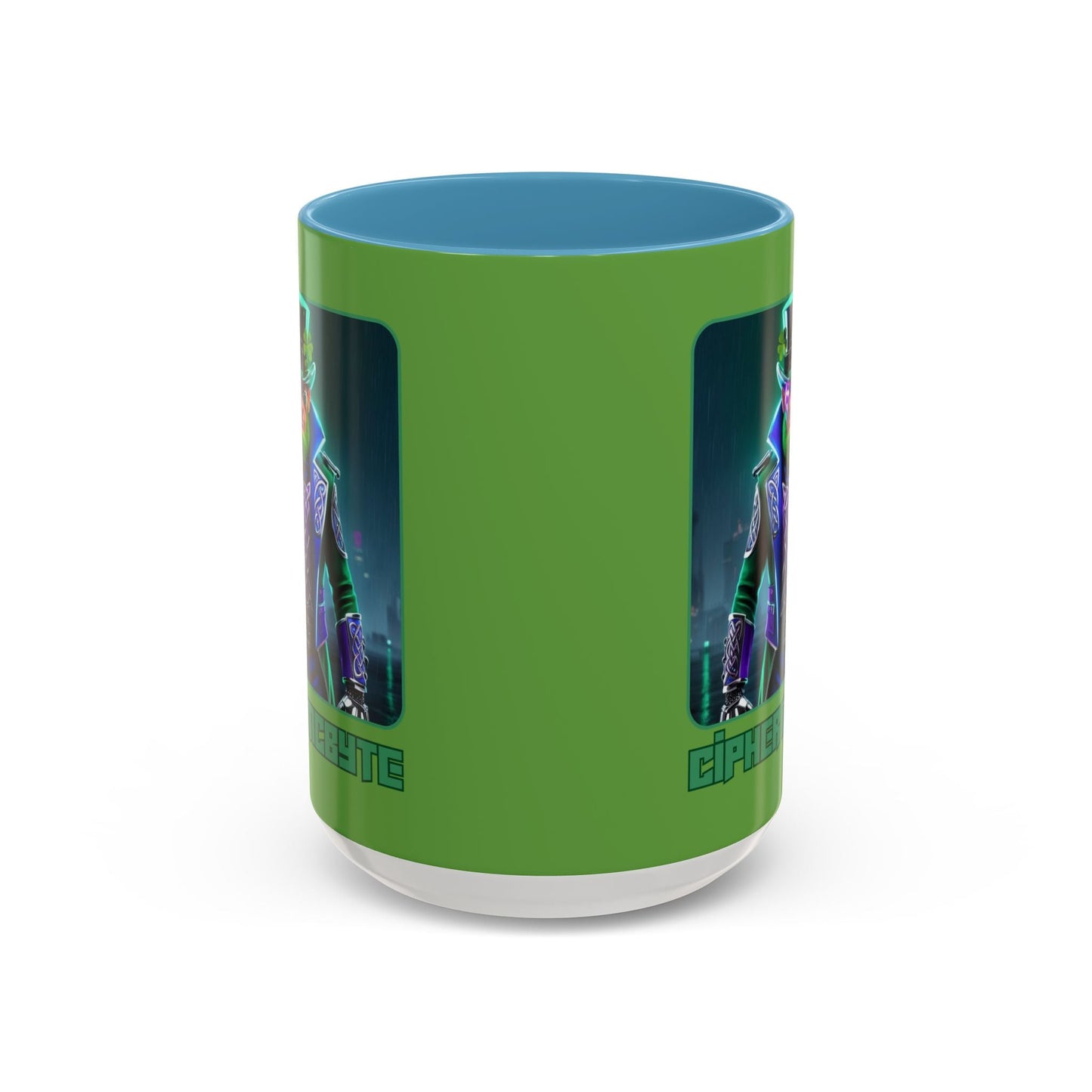 Cipher McByte Accent Mug by cypherpunkgear – cypherpunkgear.com | Cypherpunk Merch