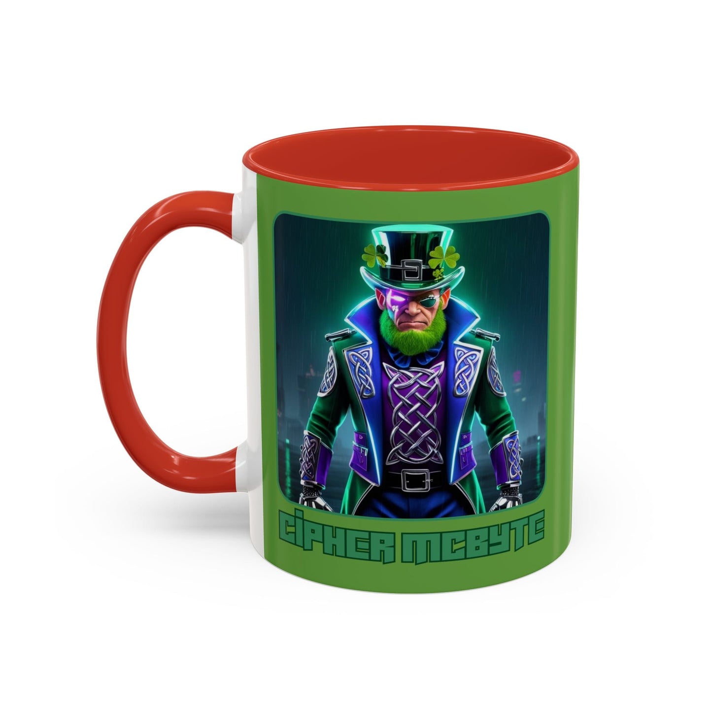 Cipher McByte Accent Mug by cypherpunkgear – cypherpunkgear.com | Cypherpunk Merch