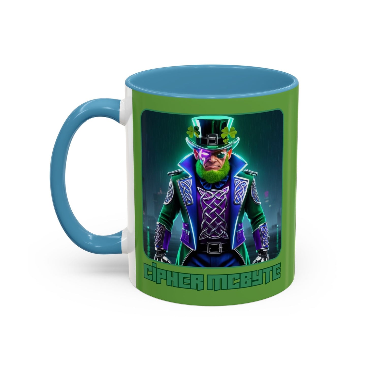 Cipher McByte Accent Mug by cypherpunkgear – cypherpunkgear.com | Cypherpunk Merch