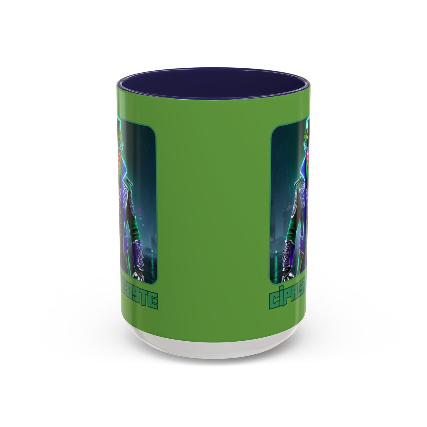 Cipher McByte Accent Mug by cypherpunkgear – cypherpunkgear.com | Cypherpunk Merch