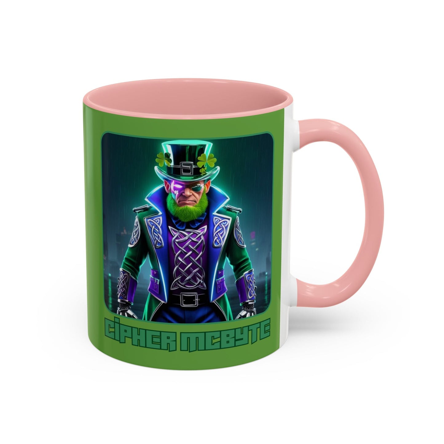Cipher McByte Accent Mug by cypherpunkgear – cypherpunkgear.com | Cypherpunk Merch