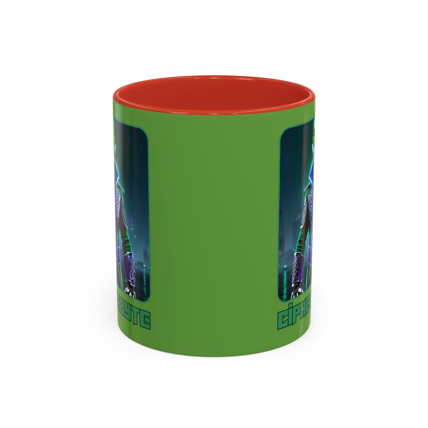 Cipher McByte Accent Mug by cypherpunkgear – cypherpunkgear.com | Cypherpunk Merch