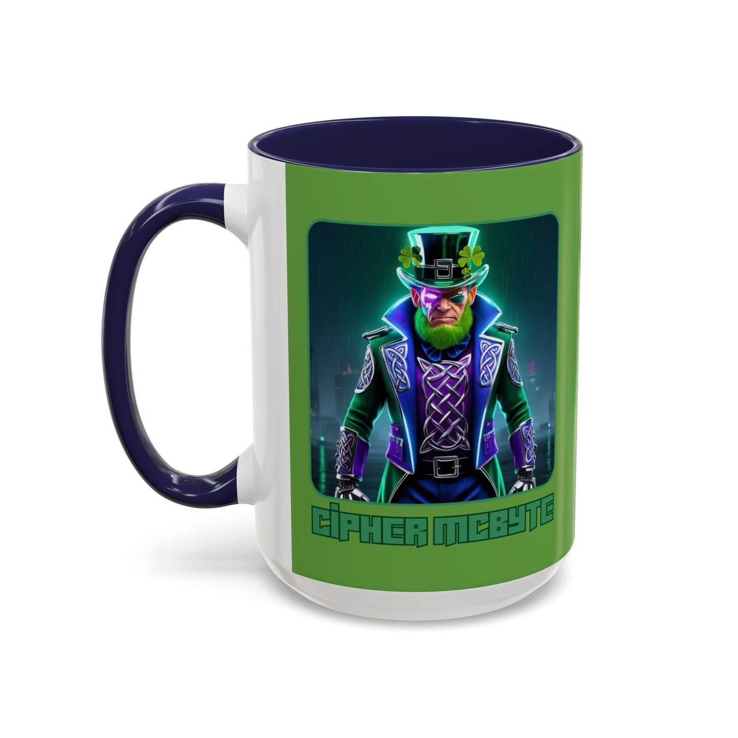 Cipher McByte Accent Mug by cypherpunkgear – cypherpunkgear.com | Cypherpunk Merch