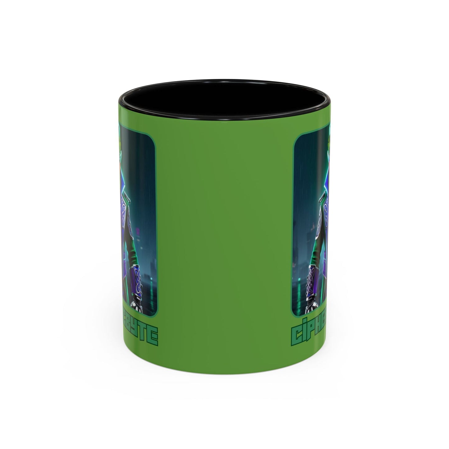Cipher McByte Accent Mug by cypherpunkgear – cypherpunkgear.com | Cypherpunk Merch