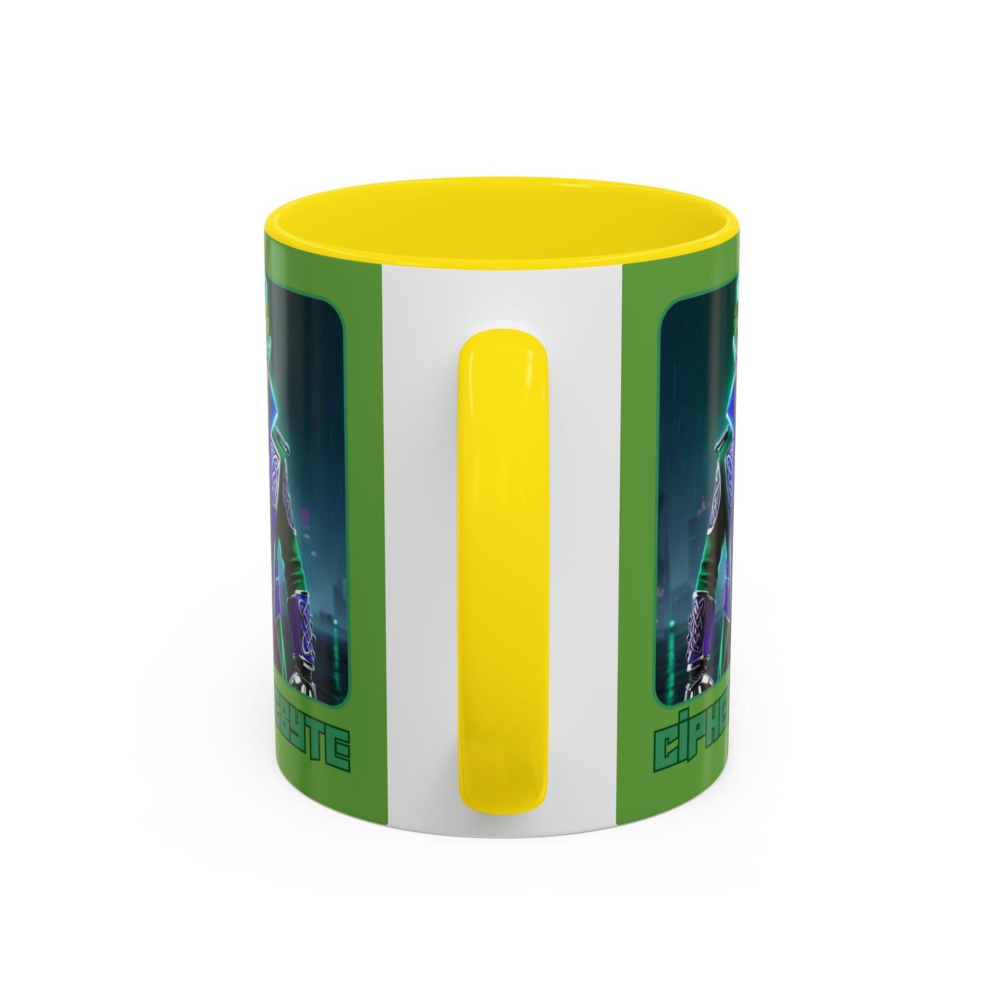 Cipher McByte Accent Mug by cypherpunkgear – cypherpunkgear.com | Cypherpunk Merch