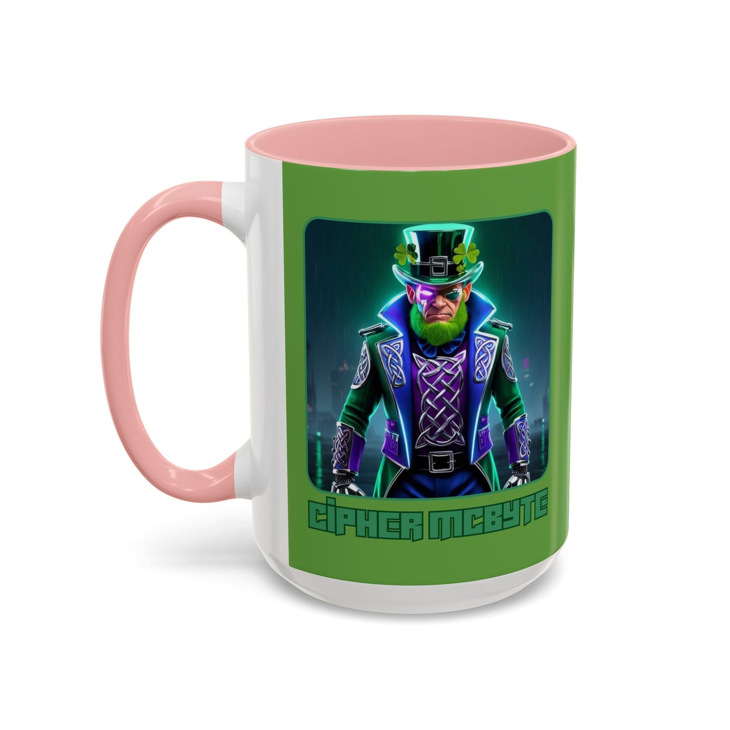 Cipher McByte Accent Mug by cypherpunkgear – cypherpunkgear.com | Cypherpunk Merch