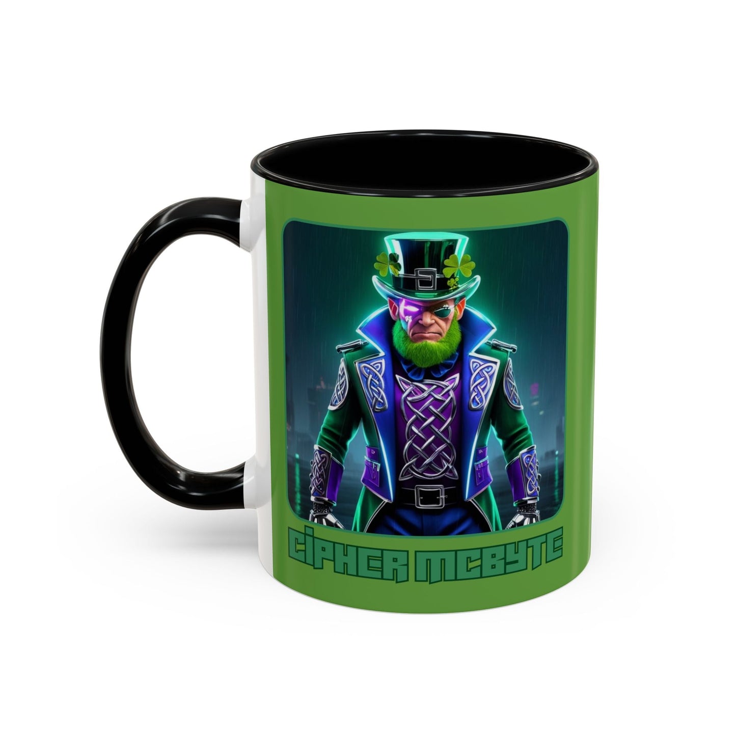 Cipher McByte Accent Mug by cypherpunkgear – cypherpunkgear.com | Cypherpunk Merch