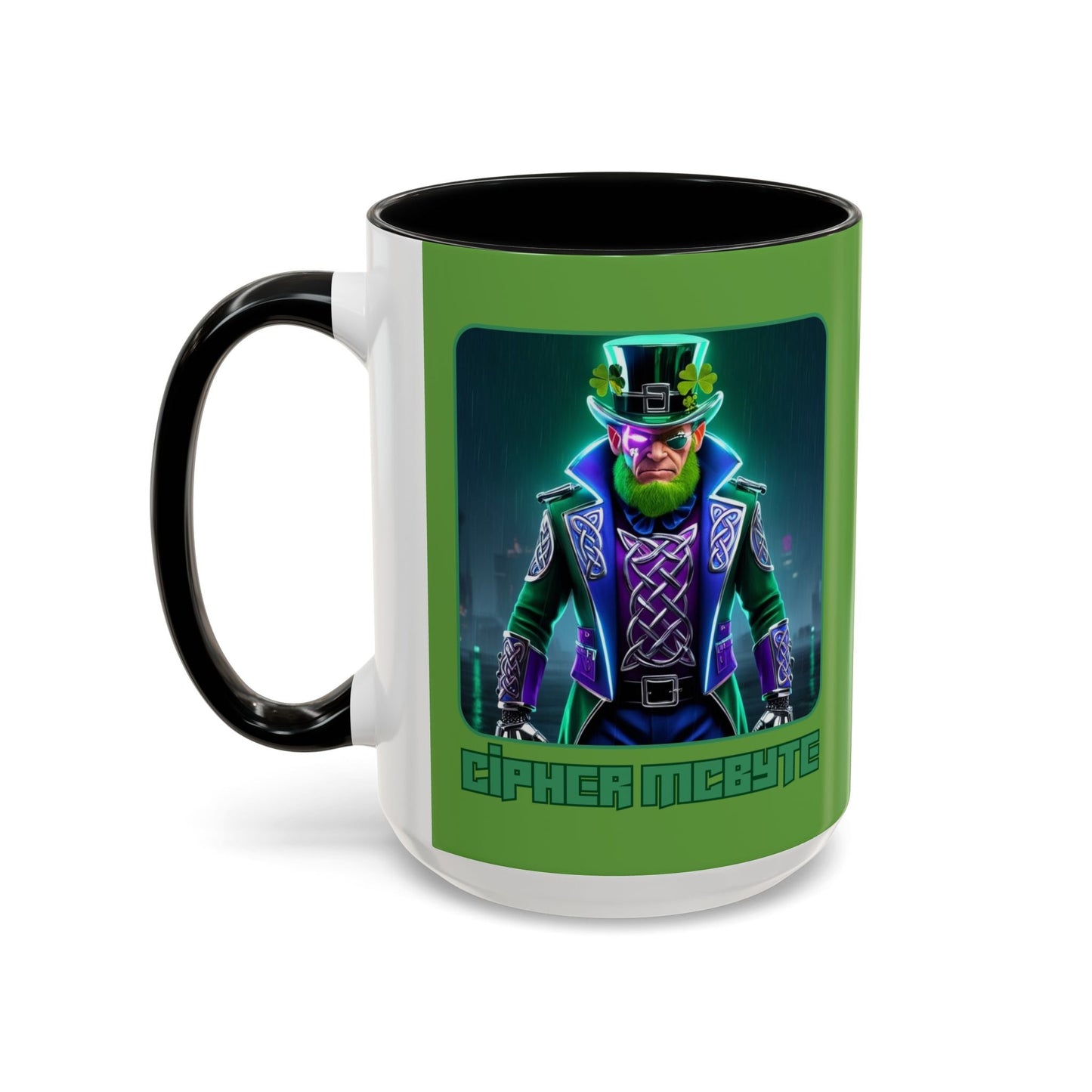 Cipher McByte Accent Mug by cypherpunkgear – cypherpunkgear.com | Cypherpunk Merch