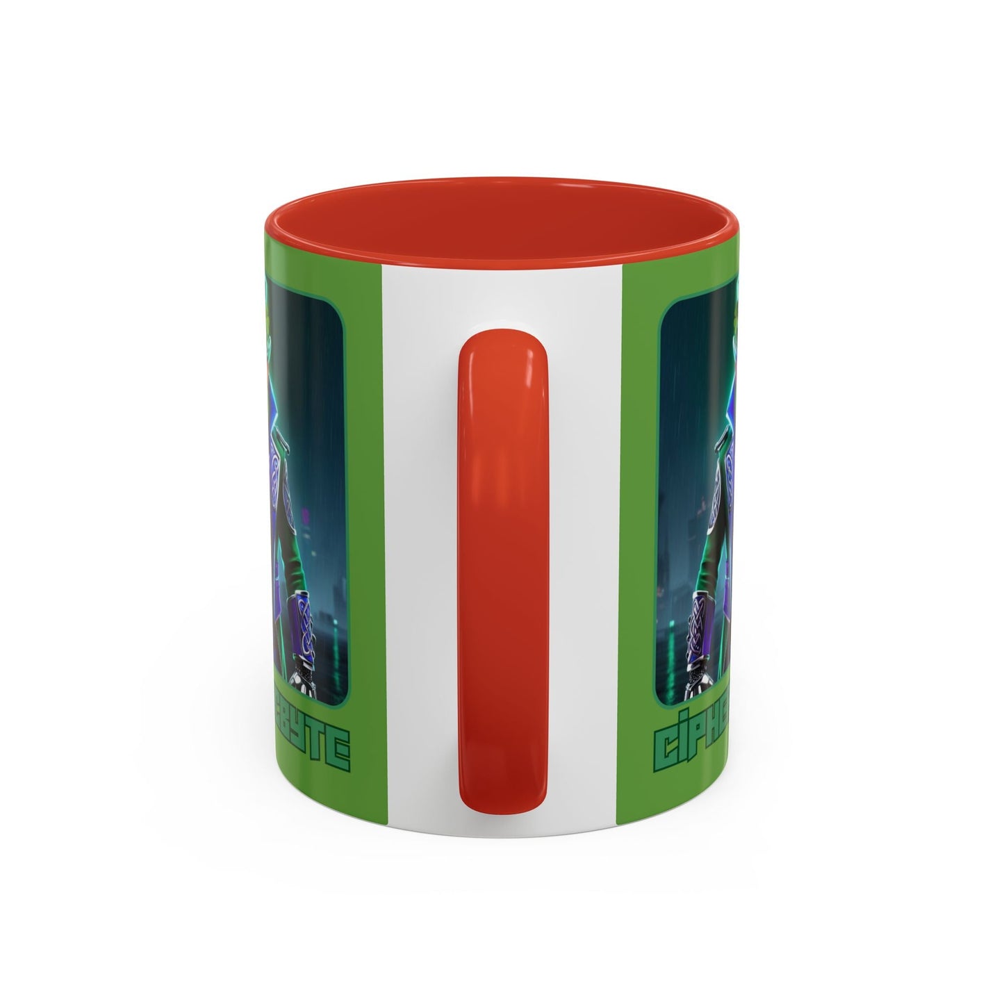 Cipher McByte Accent Mug by cypherpunkgear – cypherpunkgear.com | Cypherpunk Merch