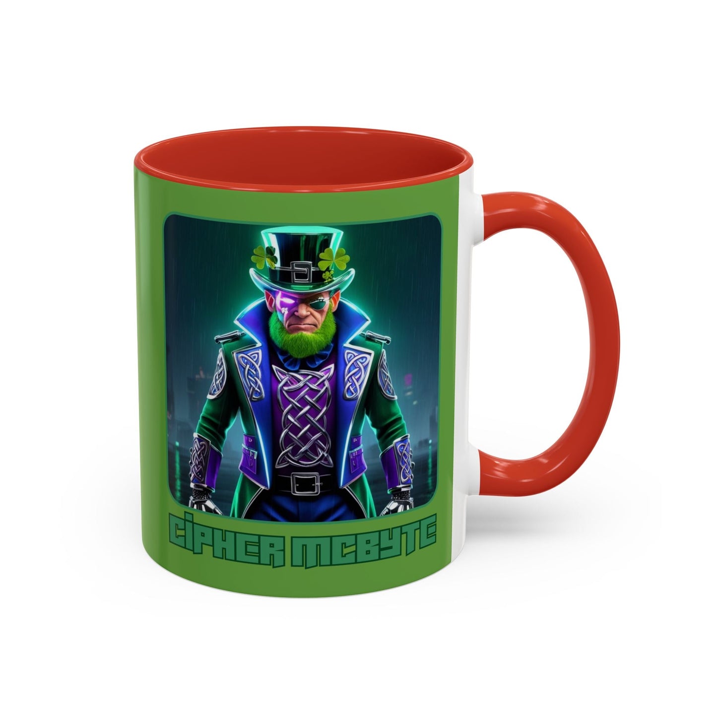 Cipher McByte Accent Mug by cypherpunkgear – cypherpunkgear.com | Cypherpunk Merch