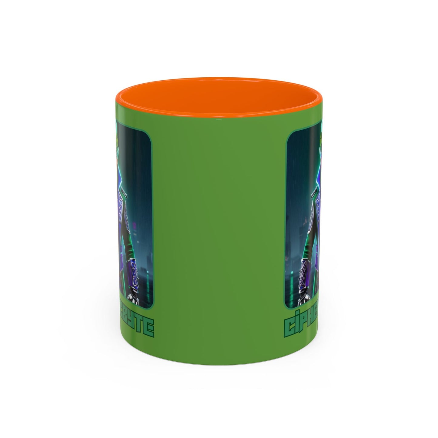Cipher McByte Accent Mug by cypherpunkgear – cypherpunkgear.com | Cypherpunk Merch
