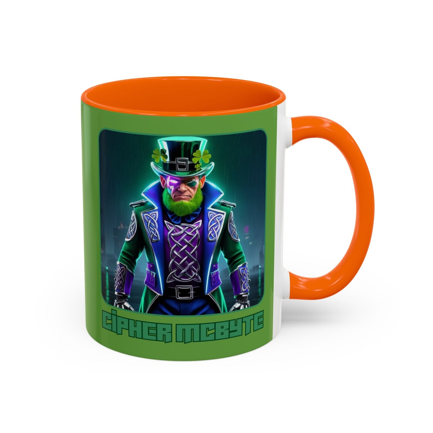 Cipher McByte Accent Mug by cypherpunkgear – cypherpunkgear.com | Cypherpunk Merch