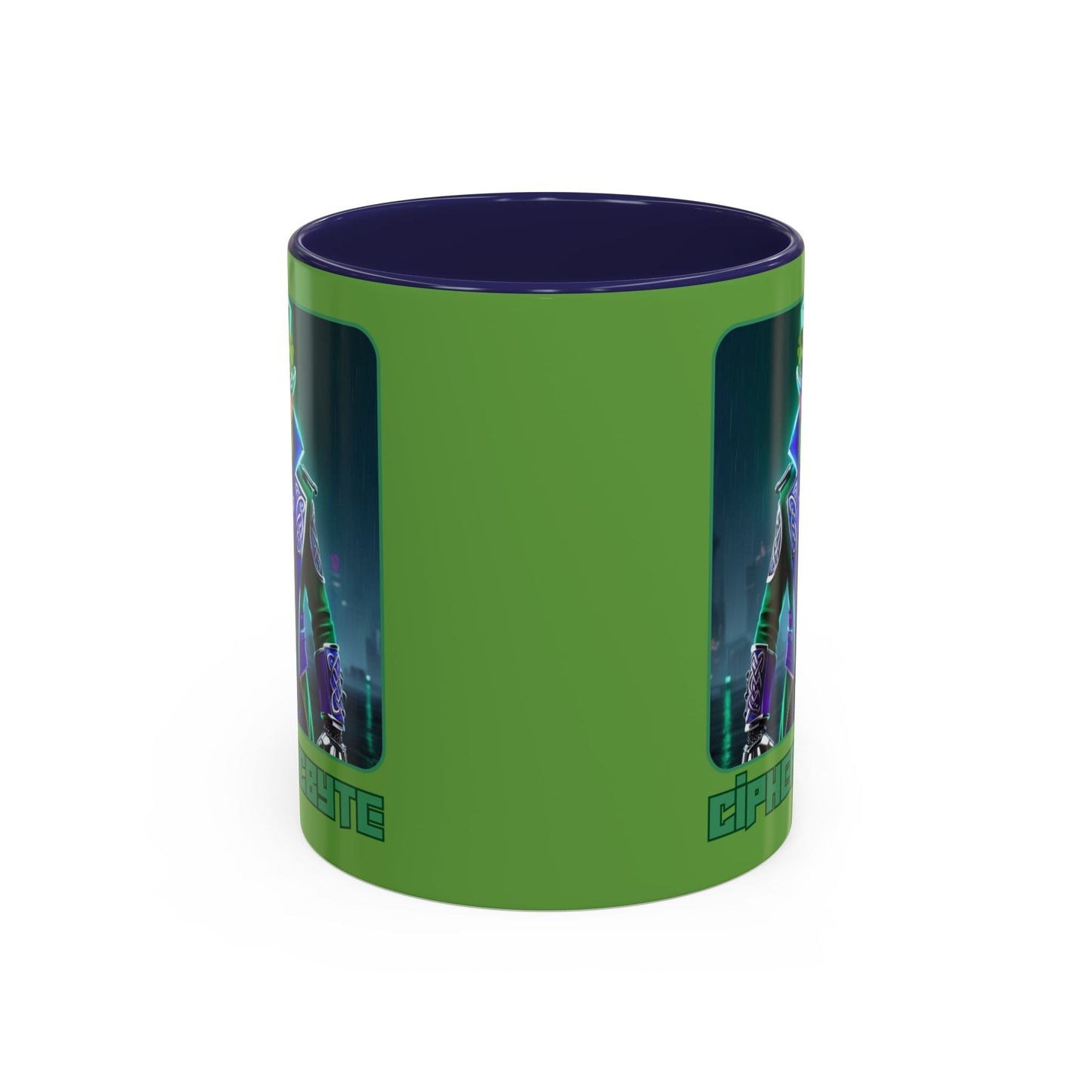Cipher McByte Accent Mug by cypherpunkgear – cypherpunkgear.com | Cypherpunk Merch