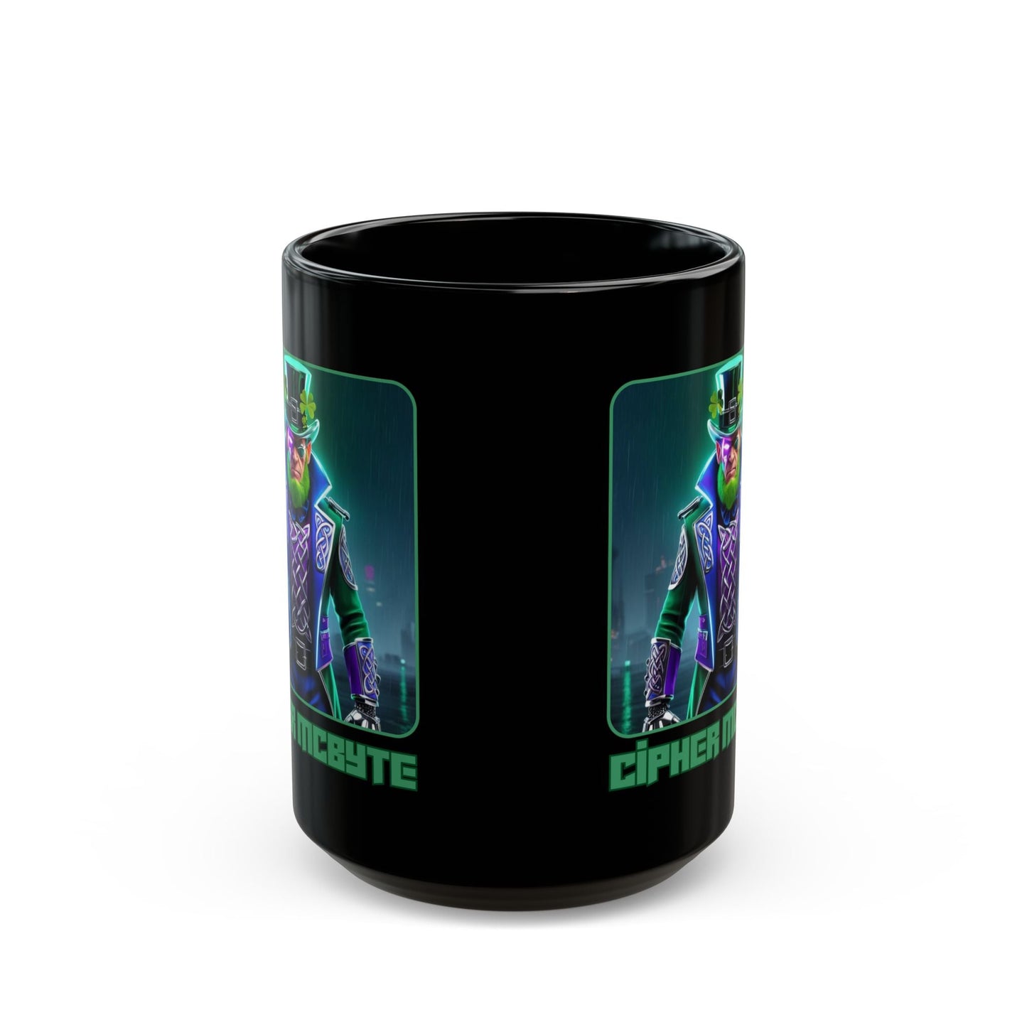 Cipher McByte Black Mug by cypherpunkgear – cypherpunkgear.com | Cypherpunk Merch