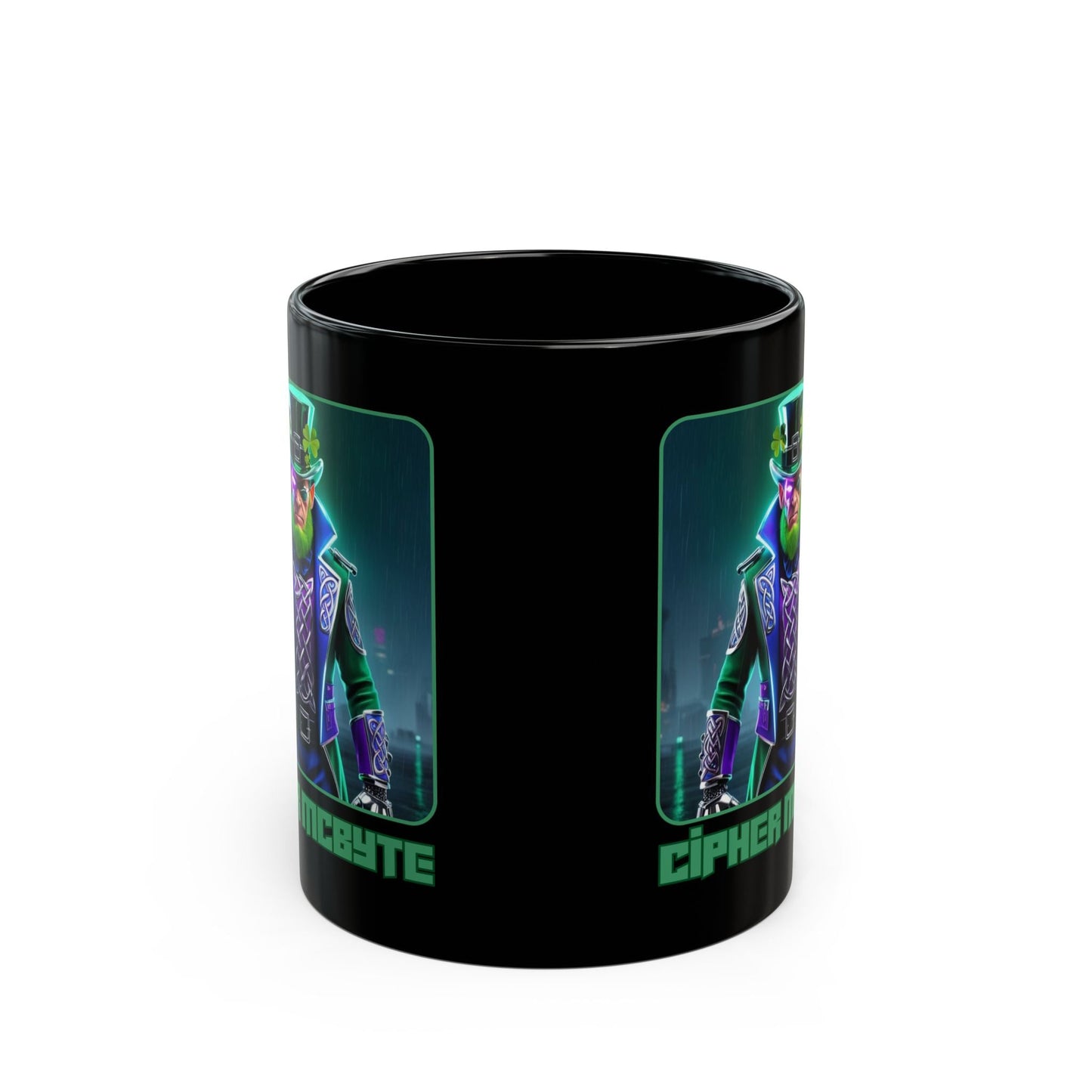 Cipher McByte Black Mug by cypherpunkgear – cypherpunkgear.com | Cypherpunk Merch