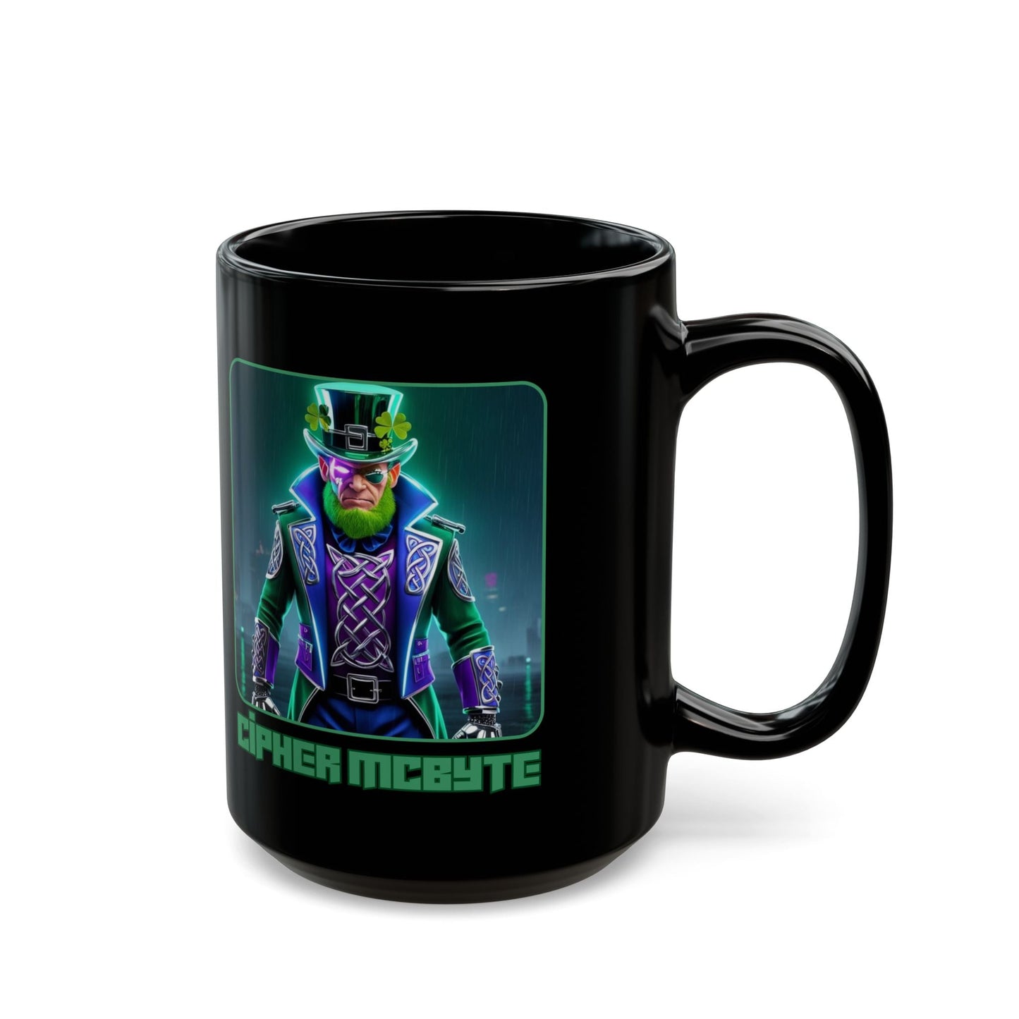 Cipher McByte Black Mug by cypherpunkgear – cypherpunkgear.com | Cypherpunk Merch